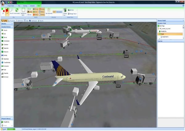 Figure 1 - Aecom Simio Model