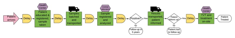 Figure 1- HPV screen and treat process diagram