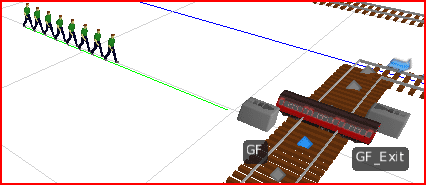 Disney patrons approaching the train to board.