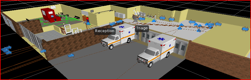 A 3D view of the entrance